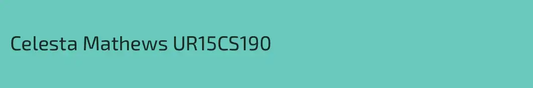 Celesta Mathews UR15CS190